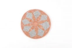 KAZI Small Metallic Peached Round Basket