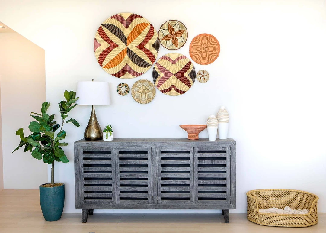 KAZI Small Soothing Sands Nyota Round Basket 5 KAZI Small Soothing Sands Nyota Round Basket