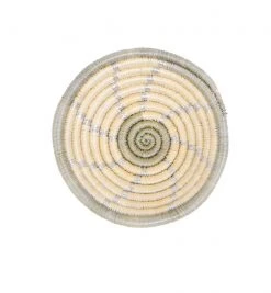 KAZI Small Spiral Metallic Gold Round Basket Home Goods