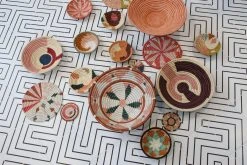 KAZI Home Goods Small Vivid Sukari Round Basket