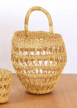 KAZI Home Goods All Natural Lace Hanging Basket