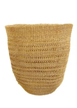KAZI Home Goods Lace Hurricane Basket Vase