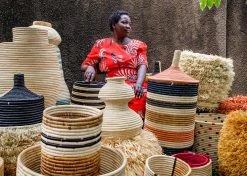 KAZI Home Goods All Natural Ngamia Floor Basket