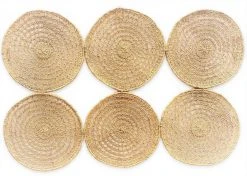 KAZI Home Goods All Natural Woven Discs Queen Headboard