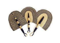 KAZI Home Goods Assorted Patterned Navy Ghanaian Fan