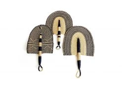 KAZI Home Goods Assorted Patterned Navy Ghanaian Fan