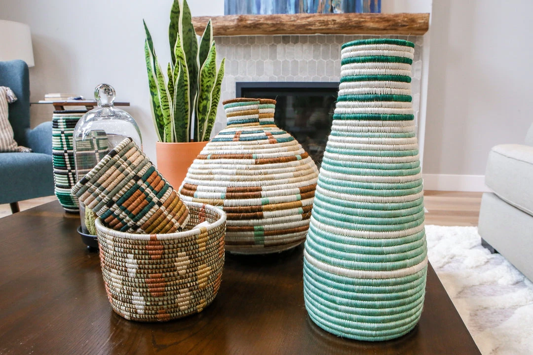 KAZI Bayou Striped Tall Vase Home Goods 4 KAZI Bayou Striped Tall Vase Home Goods