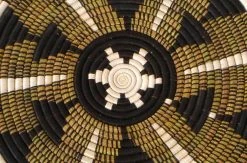 KAZI Home Goods Black Fleur Plate