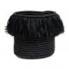 KAZI Black Fringed Large Catch All Home Goods 1 KAZI Black Fringed Large Catch All Home Goods