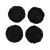 KAZI Home Goods Black Fringed Raffia Coasters 2 KAZI Home Goods Black Fringed Raffia Coasters