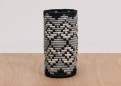 KAZI Black + Gray Tofali Vase