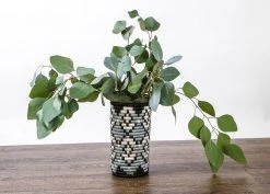 KAZI Black + Gray Tofali Vase
