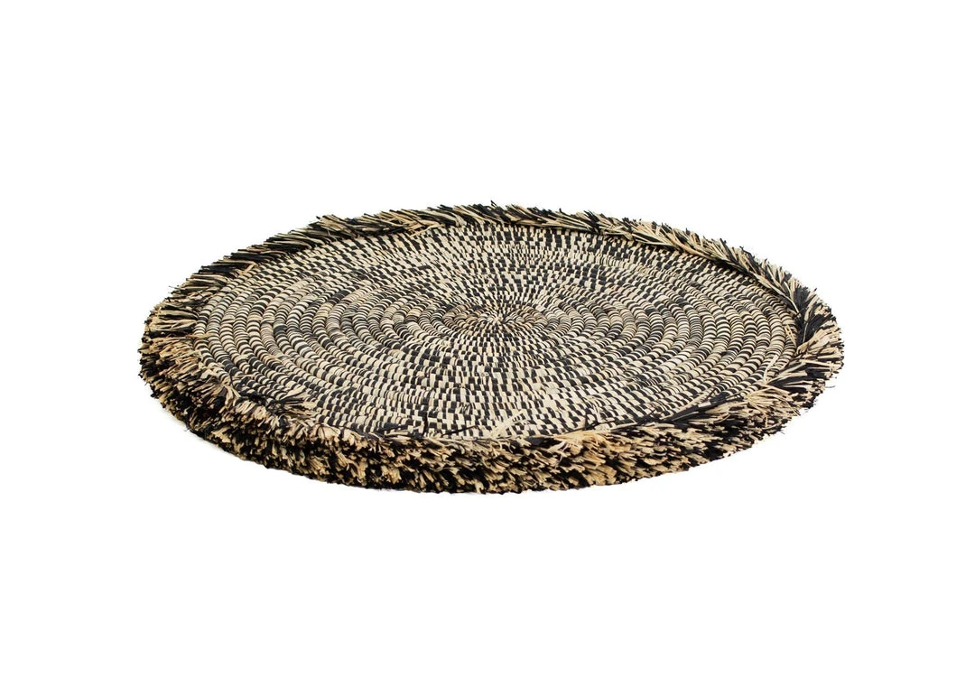 KAZI Home Goods Black Heathered Large Fringed Wall Charger 4 KAZI Home Goods Black Heathered Large Fringed Wall Charger