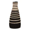 KAZI Black Striped Tall Vase Fair Trade 1 KAZI Black Striped Tall Vase Fair Trade
