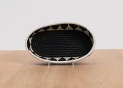 KAZI Home Goods Black + White Tofali Oval Basket 5 KAZI Home Goods Black + White Tofali Oval Basket