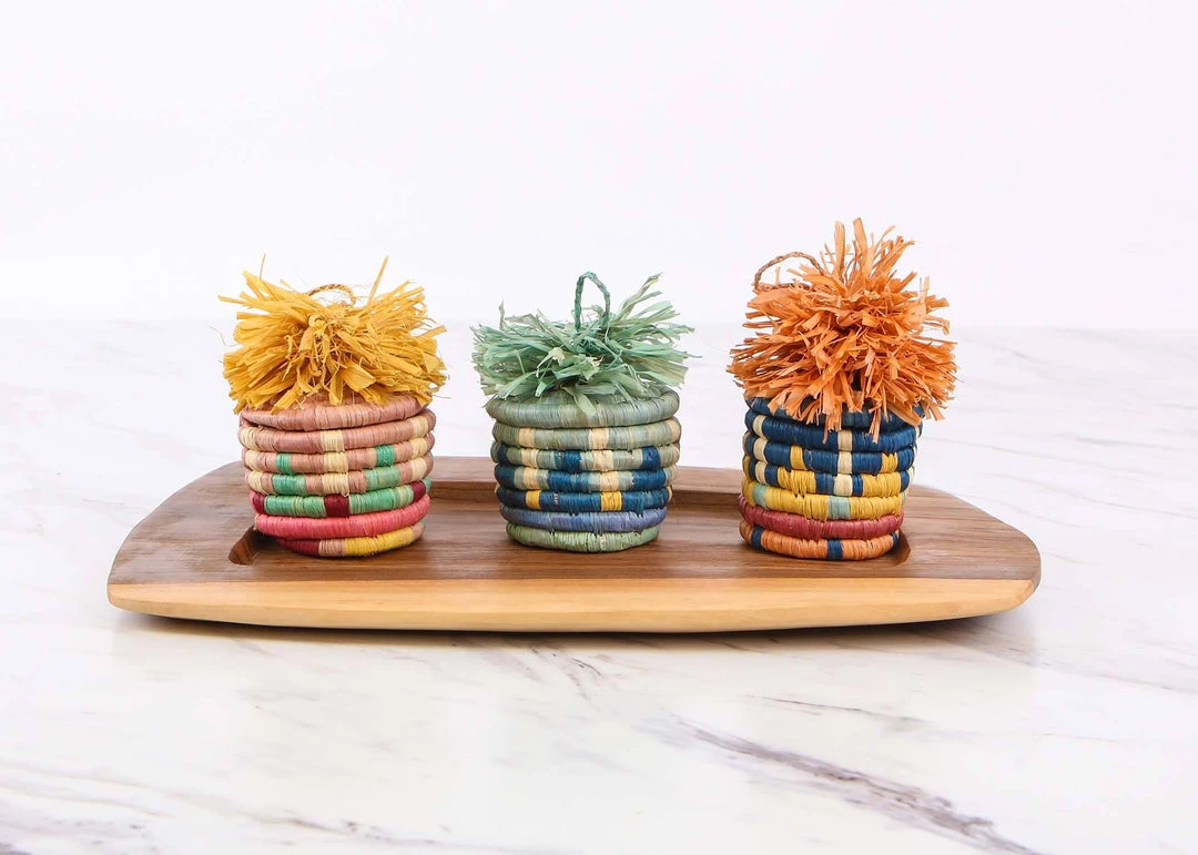 KAZI Best Sellers Blossom Pom Pom Basket Ornament 5 KAZI Best Sellers Blossom Pom Pom Basket Ornament