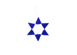 KAZI Medium Blue Beaded Star Ornament