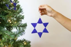 KAZI Medium Blue Beaded Star Ornament 6 KAZI Medium Blue Beaded Star Ornament