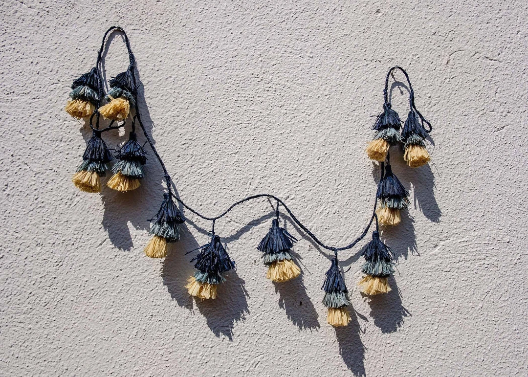 KAZI Blue Ombre Tasseled Garland Home Goods 5 KAZI Blue Ombre Tasseled Garland Home Goods