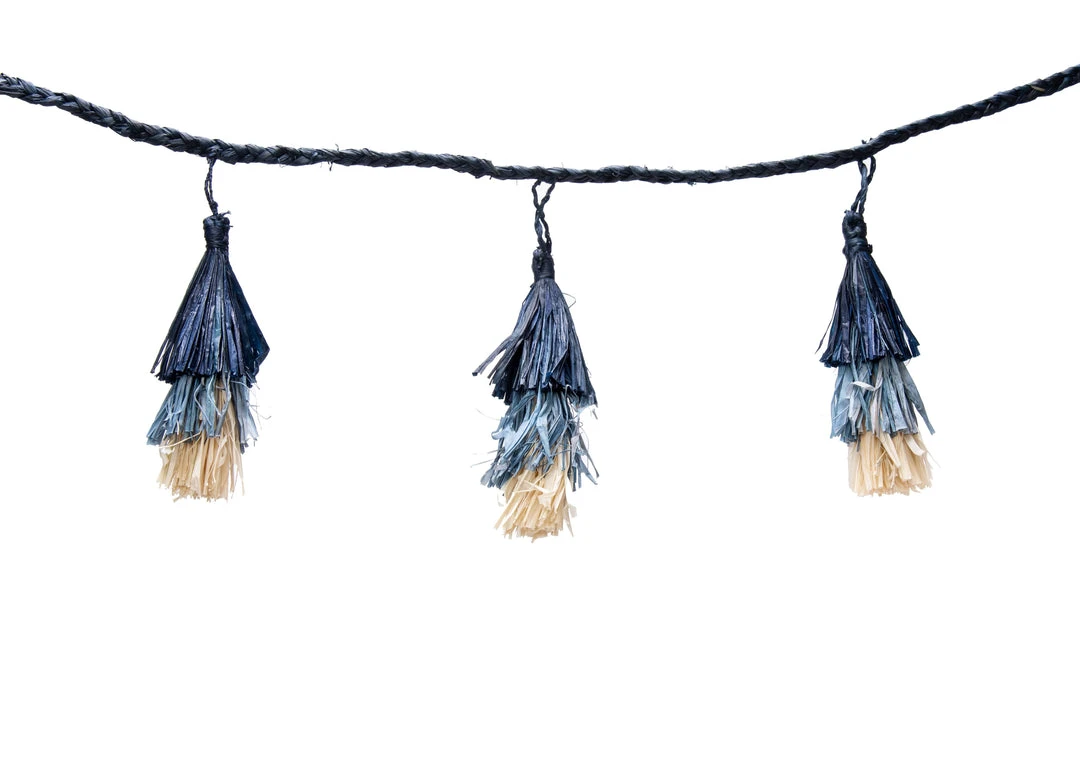 KAZI Blue Ombre Tasseled Garland Home Goods 3 KAZI Blue Ombre Tasseled Garland Home Goods
