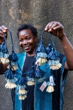 KAZI Blue Ombre Tasseled Garland Home Goods 11 KAZI Blue Ombre Tasseled Garland Home Goods