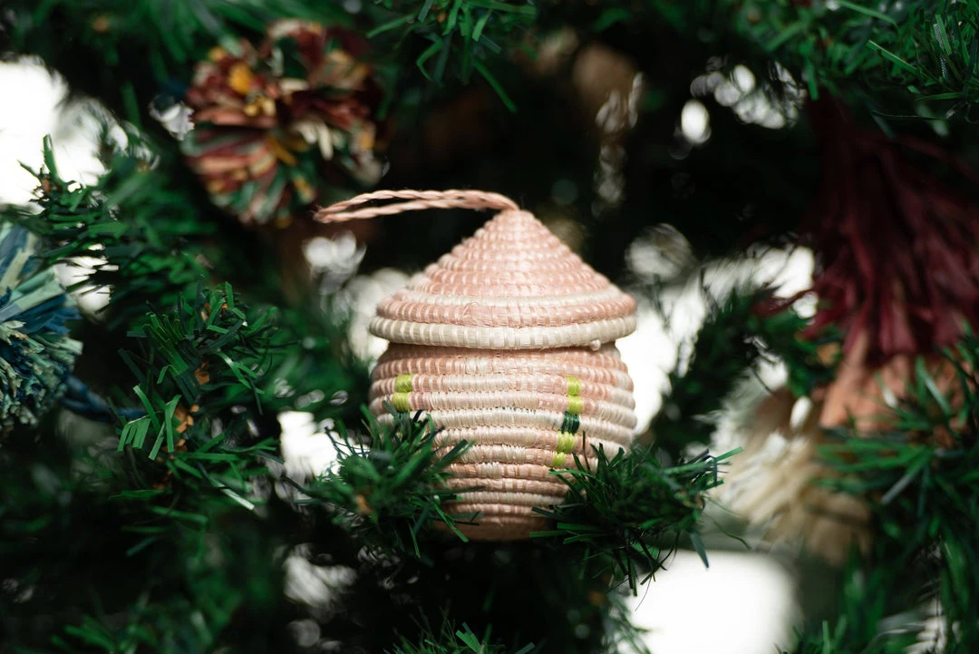 KAZI Blush Egg Shaped Box Ornament 4 KAZI Blush Egg Shaped Box Ornament