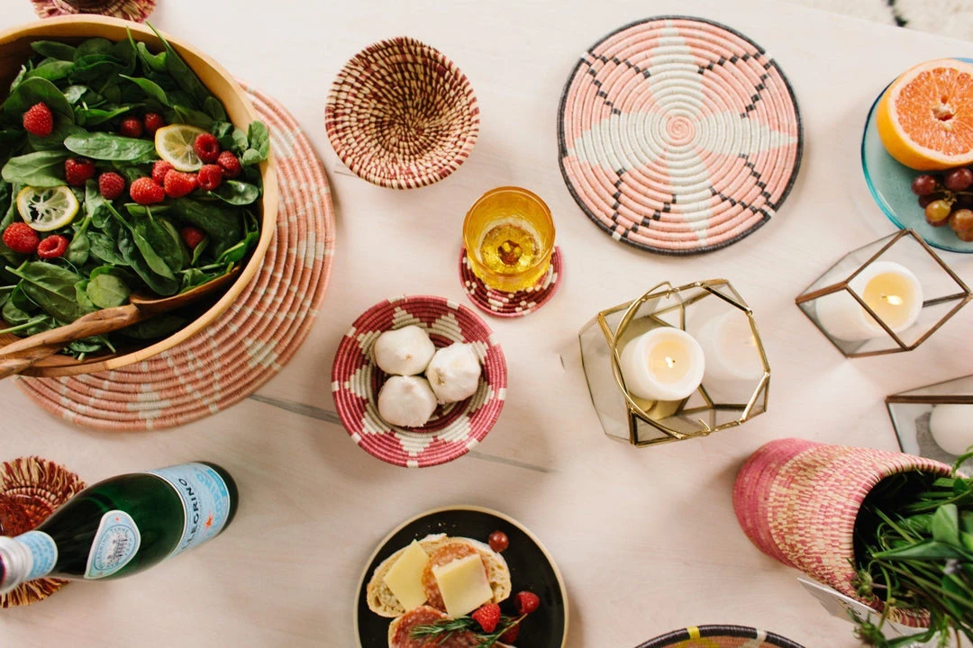 KAZI Blush Pink Hope Wall Trivet 6 KAZI Blush Pink Hope Wall Trivet