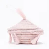 KAZI Blush Tasseled Box Ornament Fair Trade