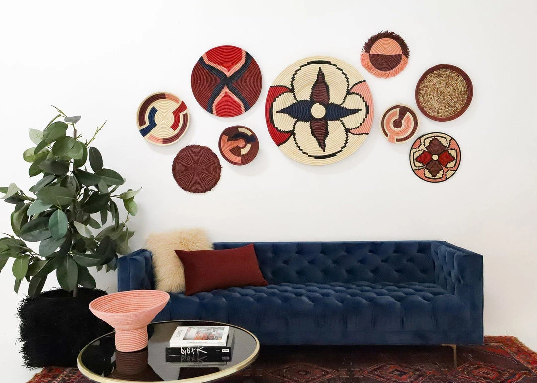 KAZI Burgundy Large Fringed Wall Charger 4 KAZI Burgundy Large Fringed Wall Charger