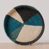KAZI Cool Color Blocked Raffia Tray 2 KAZI Cool Color Blocked Raffia Tray