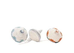 KAZI Fair Trade Diamond Shaped Blue Metallic Ornament