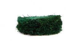 KAZI Home Goods Evergreen Fringed Oversized Raffia Coaster Set