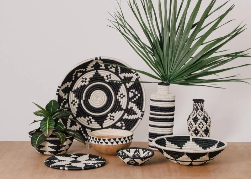 KAZI Extra Large Black + White Ikaze Basket Home Goods 4 KAZI Extra Large Black + White Ikaze Basket Home Goods