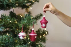 KAZI Fair Trade Fiery Red Ikonji Ornament Set