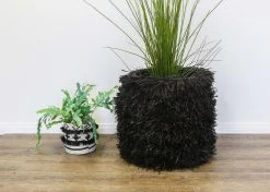 KAZI Fringed Black Stool Furniture 9 KAZI Fringed Black Stool Furniture
