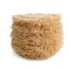 KAZI Home Goods Fringed Natural Stool With Frame