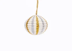 KAZI Fair Trade Globe Ornament - Multi Metallic