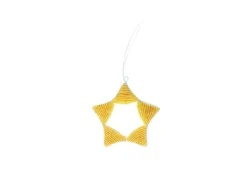 KAZI Gold Beaded Star Ornament Fair Trade