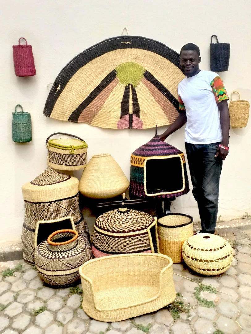 KAZI Gray Blue Hanging Basket Home Goods 5 KAZI Gray Blue Hanging Basket Home Goods