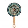 KAZI Gray Green Round Hand Fan