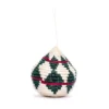 KAZI Fair Trade Green + Red Bulb Ornament