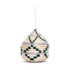 KAZI Fair Trade Green + Silver Bulb Ornament 1 KAZI Fair Trade Green + Silver Bulb Ornament