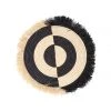KAZI Half Bullseye Fringed Black Wall Disc Home Goods
