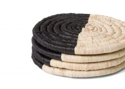 KAZI Half Moon Raffia Coasters Best Sellers