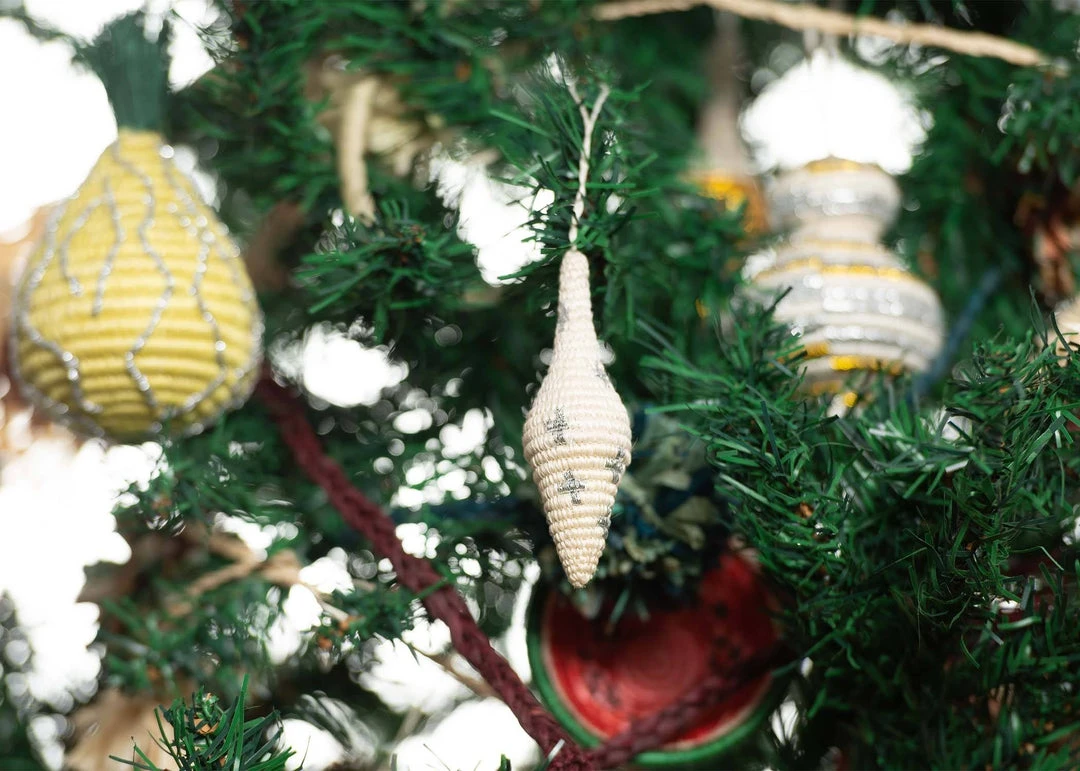 KAZI Fair Trade Icicle Silver Metallic Ornament 4 KAZI Fair Trade Icicle Silver Metallic Ornament