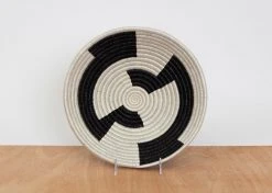 KAZI Large Black + White Geo Bowl Home Goods