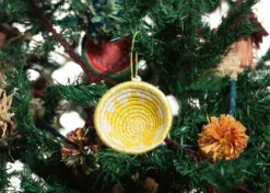 KAZI Lemon Basket Ornament Fair Trade