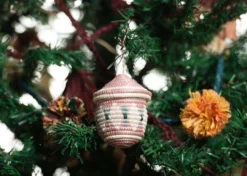 KAZI Fair Trade Lilac Egg Shaped Box Ornament