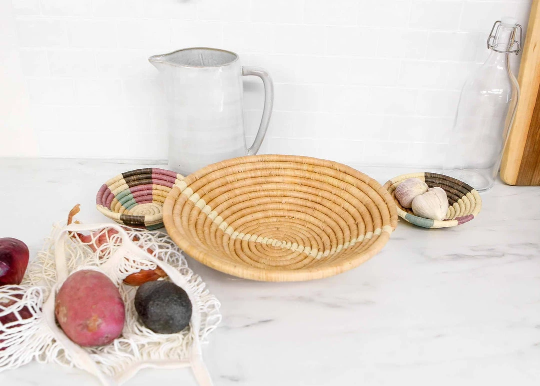 KAZI Home Goods Lilac + Neutrals Catch All Basket 4 KAZI Home Goods Lilac + Neutrals Catch All Basket