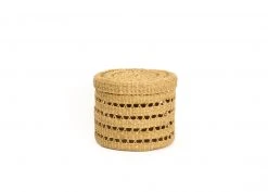 KAZI Medium Lidded Lace Grass Box Home Goods